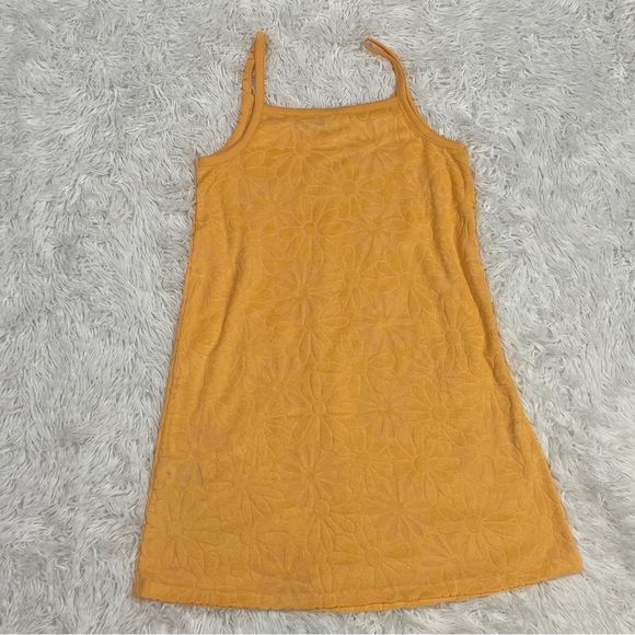 Old Navy Girls Orange Floral Textured Sundress/Swim Coverup Size XL (14/16) - Picture 3 of 8